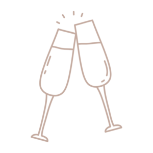 Toasting champagne glasses