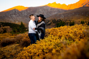 Guanella Pass Engagement Photos in the fall at the Summit and Burning Bear Abyss Trailhead